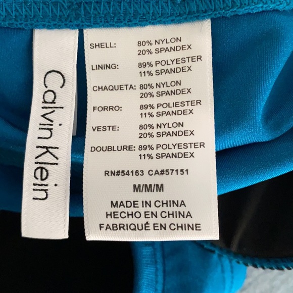 NWT! Calvin Klein Teal Halter Tankini Top - Picture 6 of 8